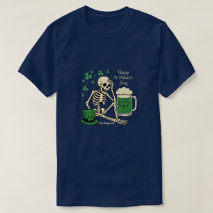 Banjaxed Skeleton Beer St. Patrick's Day T-Shirt