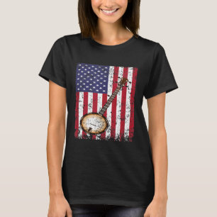 Banjo American Flag T-Shirt