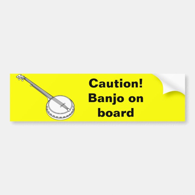 Banjo an Bord Autoaufkleber (Vorne)
