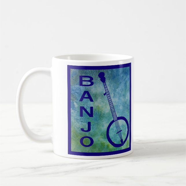 Banjo auf Blau Kaffeetasse (Links)