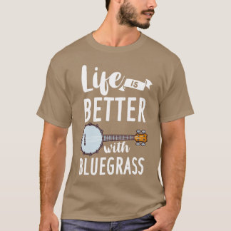 Banjo Bluegrass Geschenk Musik Gitarre Freunde T-Shirt