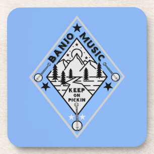Banjo Bluegrass Musik Getränkeuntersetzer