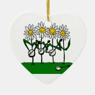 Banjo-Blumen Keramik Ornament