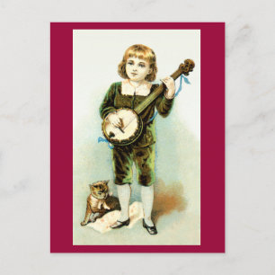 Banjo Boy Postcard Postkarte