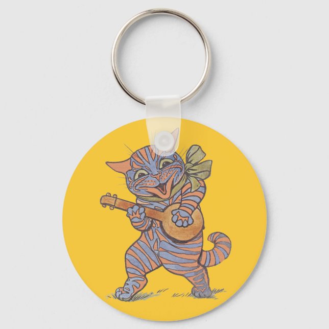 Banjo Cat Schlüsselanhänger (Vorderseite)