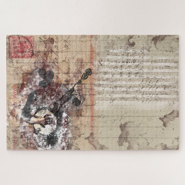 Banjo-Collage-Puzzle (Horizontal)