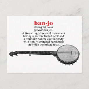 Banjo-Definitions-Postkarte Postkarte