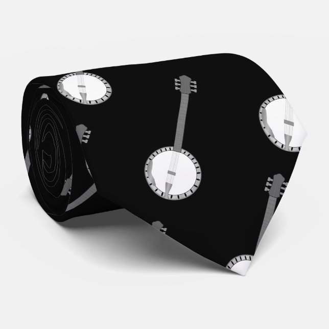 Banjo Design Krawatte (Gerollt)