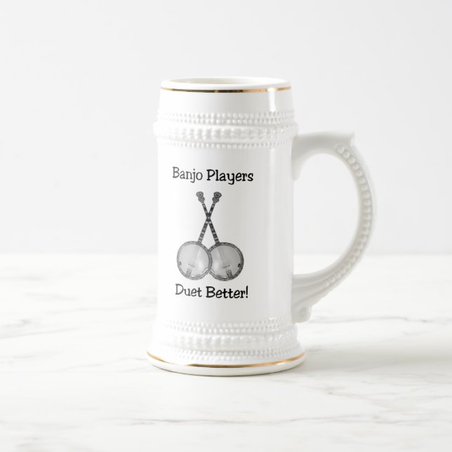 Banjo Duet Stein Bierglas (Rechts)