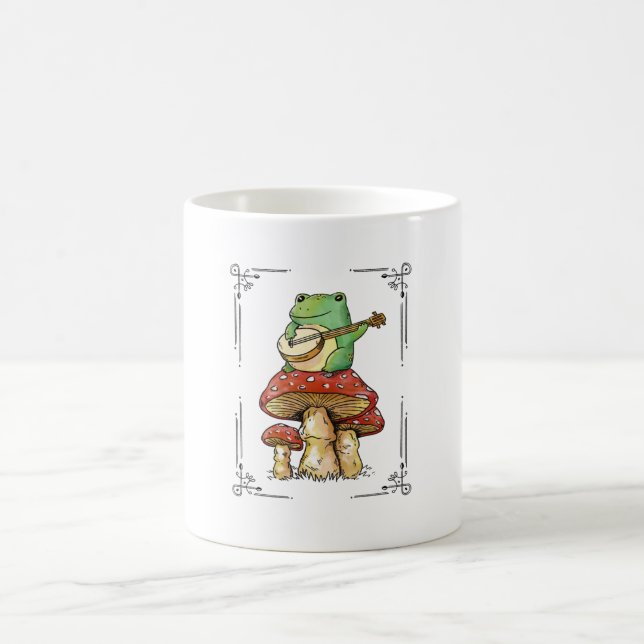 Banjo Frog on Mushrom Kaffeetasse (Mittel)