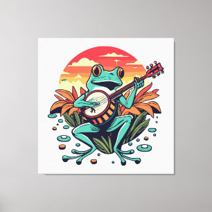 Banjo-Frosch Leinwanddruck