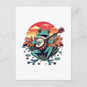 Banjo-Frosch Postkarte