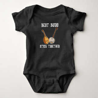 Banjo Gift Men Country Music Bluegrass Mandolin Baby Strampler