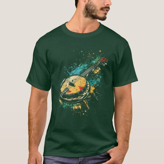 Banjo Graffiti funny T-Shirt (Vorderseite)