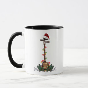 Banjo-Instrument Santa-Hut Weihnachtsbeleuchtung   Tasse