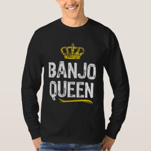 Banjo-Königin Frauen Mädchen Spieler  Cooler Banjo T-Shirt