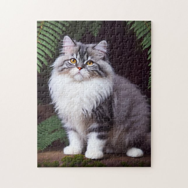 Banjo Le Chat Perse Fluffeux, Puzzle Jigsaw (Vertical)