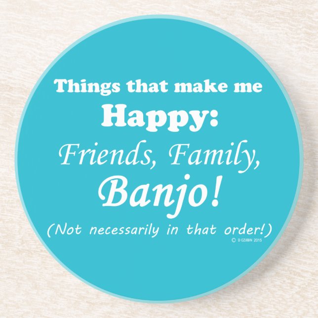 Banjo macht mich glücklich getränkeuntersetzer (Vorne)