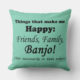 Banjo macht mich glücklich kissen