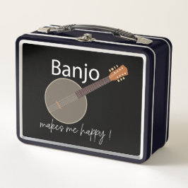 Banjo macht mich glücklich metall brotdose