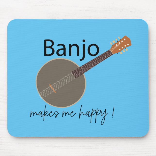 Banjo macht mich glücklich mousepad (Vorne)