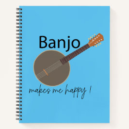 Banjo macht mich glücklich notizbuch