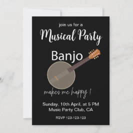 Banjo macht mich glücklich über musikalisches Part Einladung