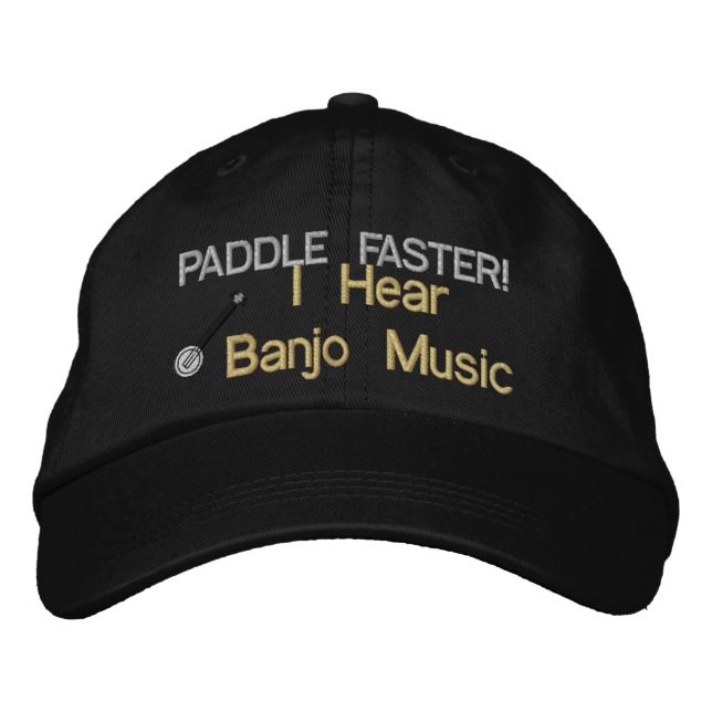 Banjo Music bestickt Bestickte Baseballkappe (Vorderseite)
