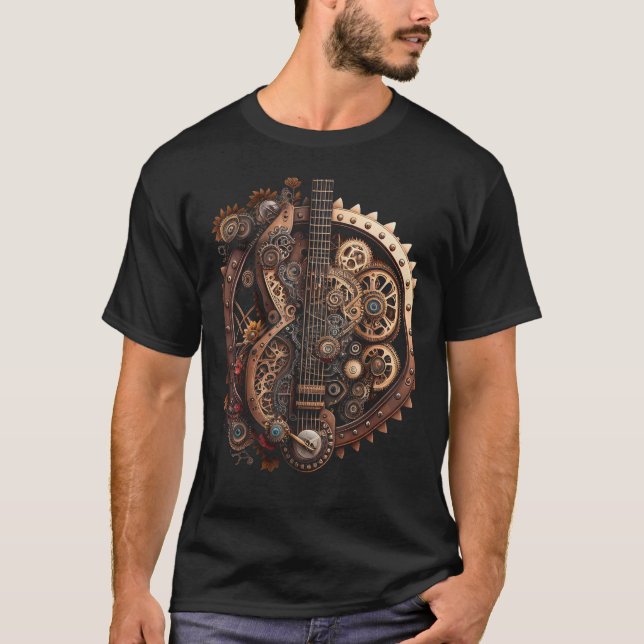 Banjo music instrument Graphic steampunk T-Shirt (Vorderseite)