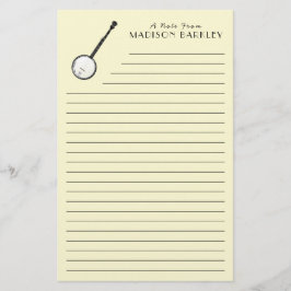 Banjo Musician Music Teacher Briefpapier