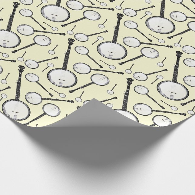 Banjo Musician Music Teacher Geschenkpapier (Ecke)