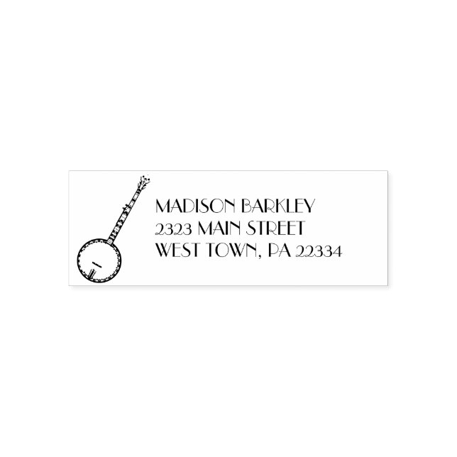 Banjo Musician Music Teacher Permastempel (Design)