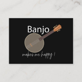 Banjo Musician Music Teacher Visitenkarte