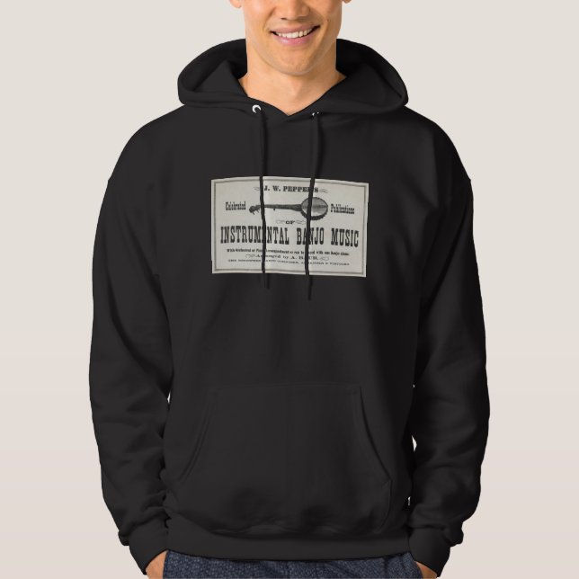 Banjo-Musikdunkelheit Hoddie Hoodie (Vorderseite)