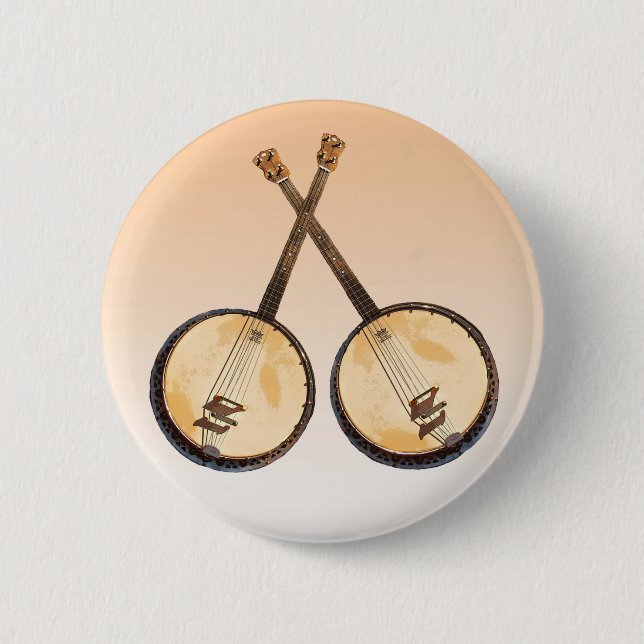 Banjo-Musikinstrument-Knopf Button (Vorderseite)