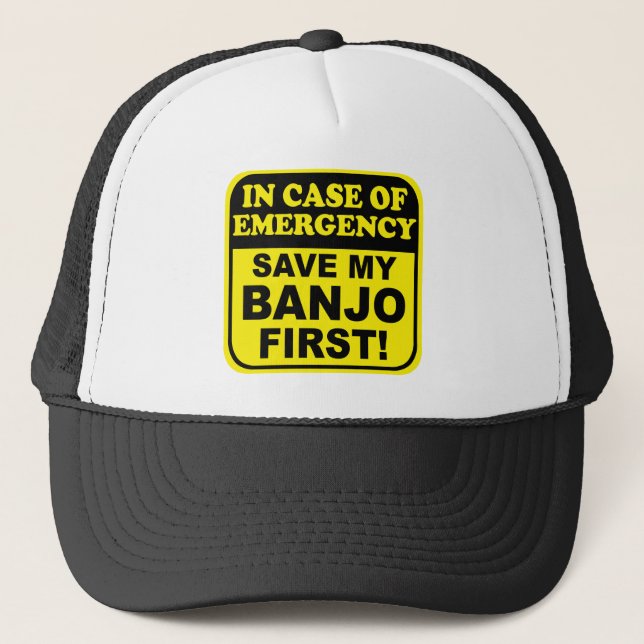 Banjo-Notfall Truckerkappe (Vorderseite)