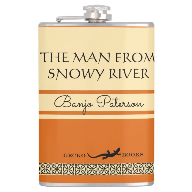 Banjo Paterson Retro Style Flachmann (Vorderseite)