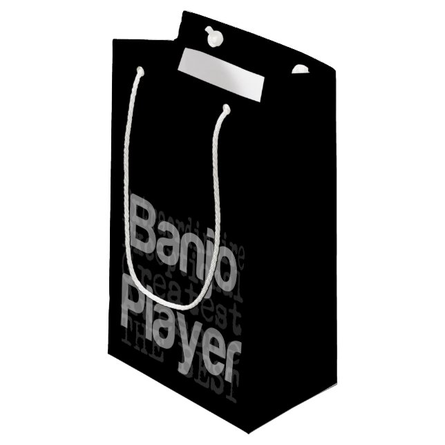 Banjo Player Extraordinator Kleine Geschenktüte (Vorderseite Schrägansicht)