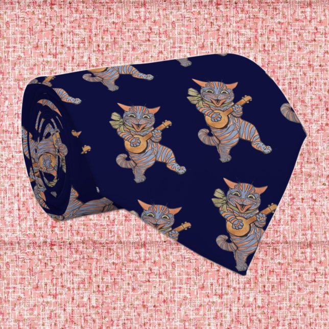 Banjo Playing Cat Krawatte (Von Creator hochgeladen)