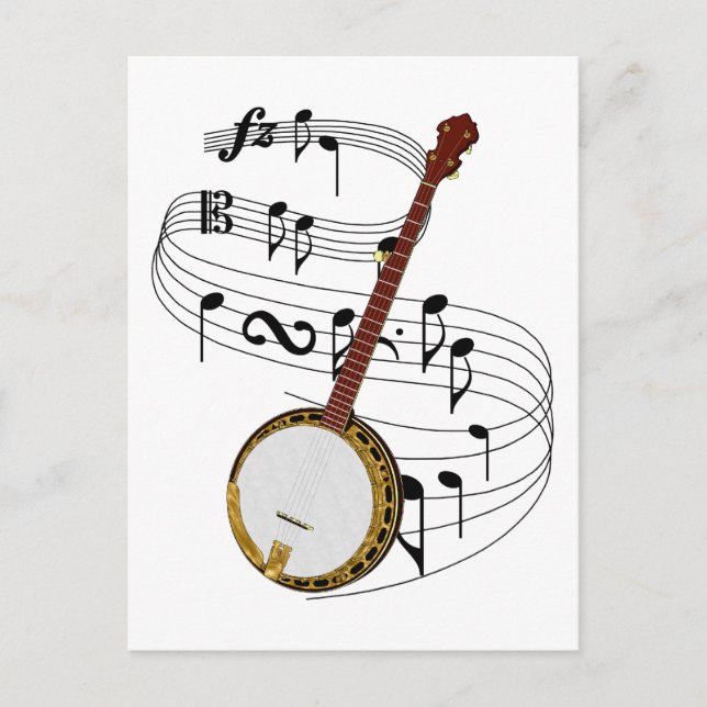 Banjo Postkarte (Vorderseite)
