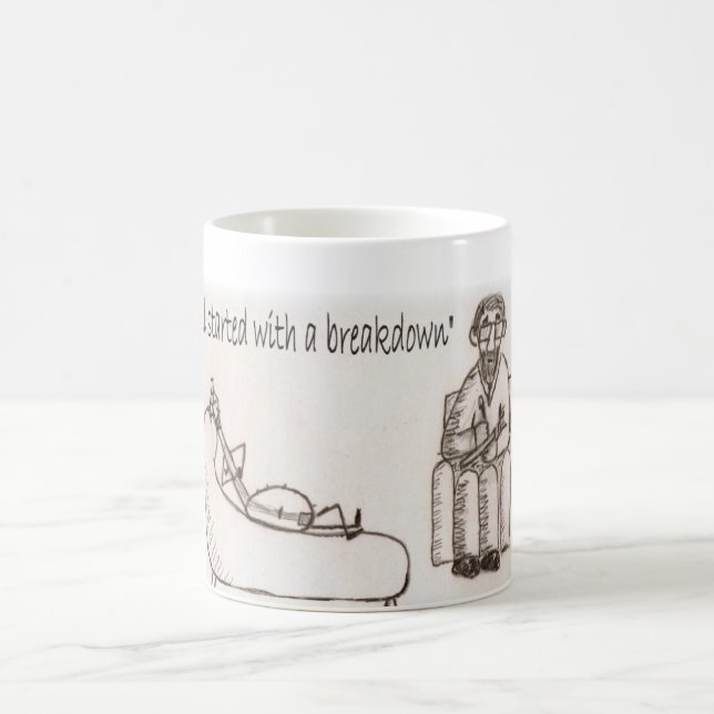 Banjo-Psychiater Kaffeetasse (Mittel)