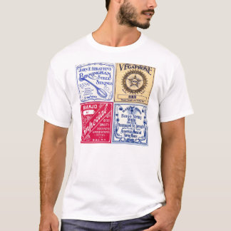 Banjo reiht hellen kurzen T - Shirt die Hülse der