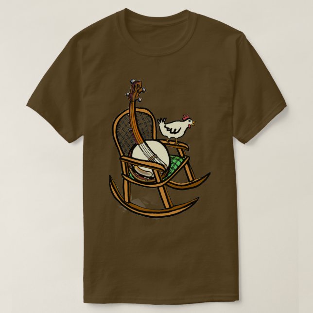 Banjo Rocking auf dem Blue Ridge Mountain T-Shirt (Design vorne)