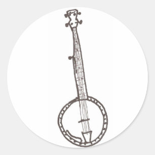 BANJO RUNDER AUFKLEBER