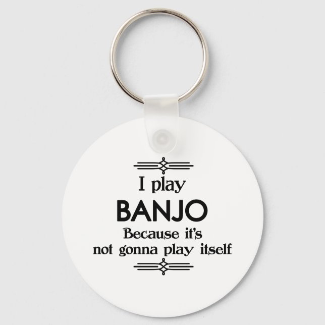 Banjo - Spielen Sie sich selbst Funny Deko Music Schlüsselanhänger (Vorderseite)