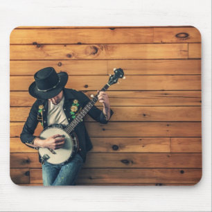 Banjo-Spieler-Mausunterlage Mousepad
