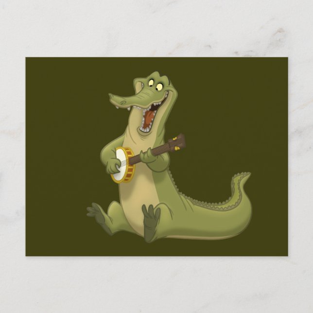 Banjo-Strummin-Gator-Postkarten Postkarte (Vorderseite)