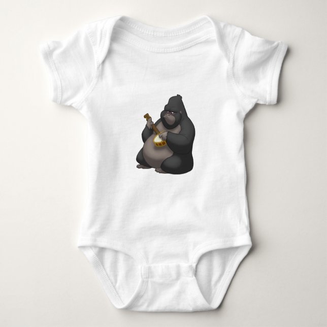 Banjo-Strummin' Gorilla Baby Strampler (Vorderseite)