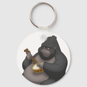 Banjo-Strummin' Gorilla-Schlüsselanhänger Schlüsselanhänger