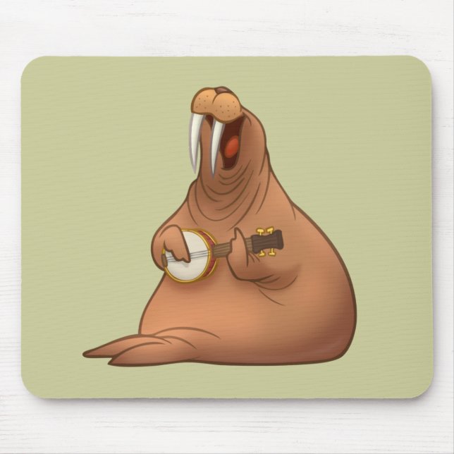 Banjo-Strummin' Walroß Mousepad (Vorne)